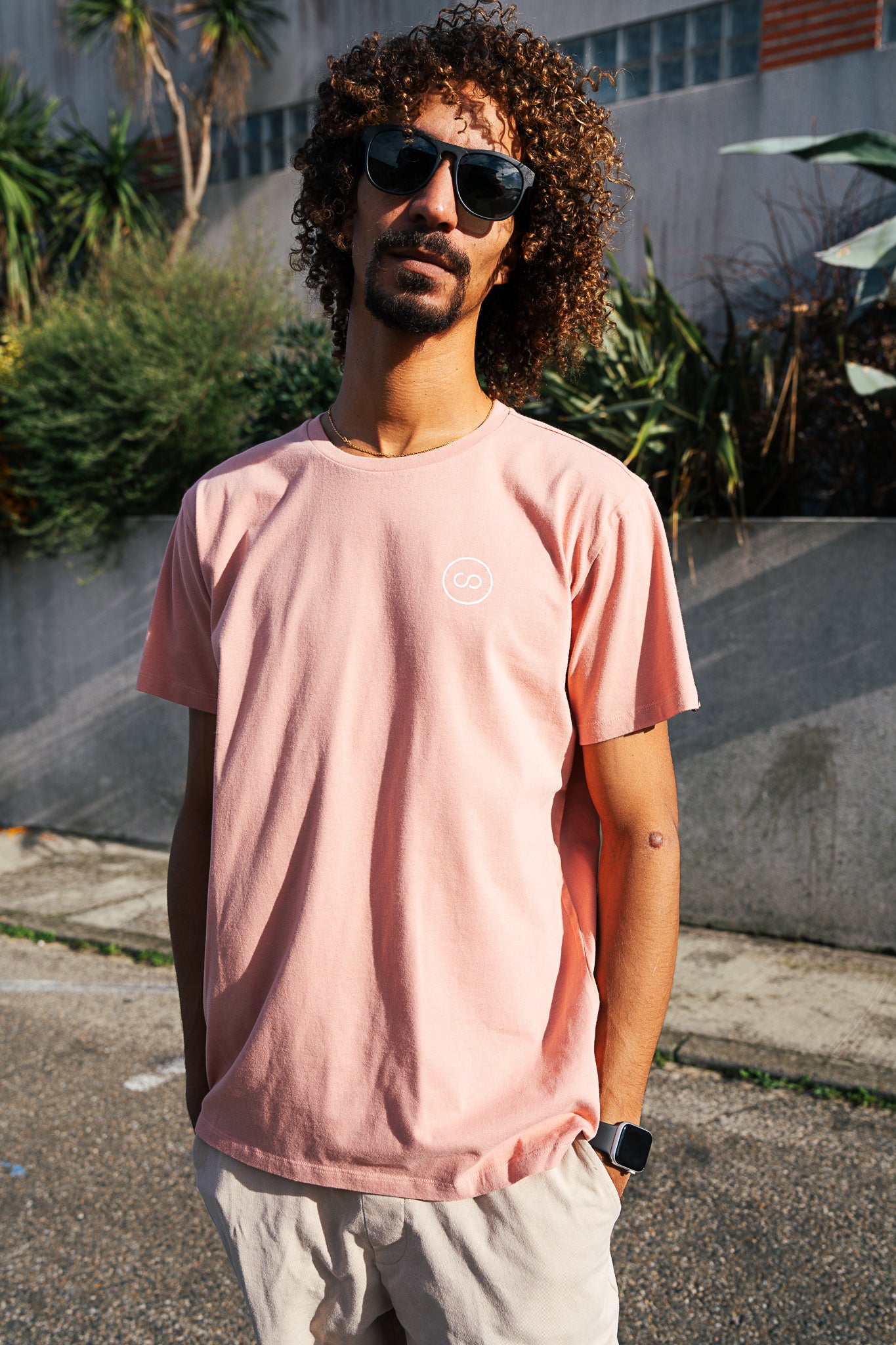 LOGO Rose - T-shirt en coton biologique