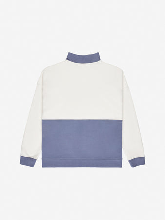 COTS Quarter-zip beige / blue femme