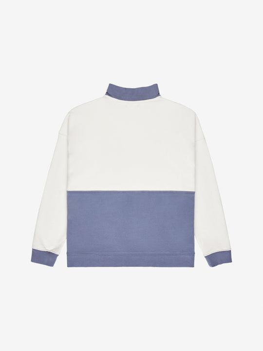 COTS Quarter-zip beige / blue femme