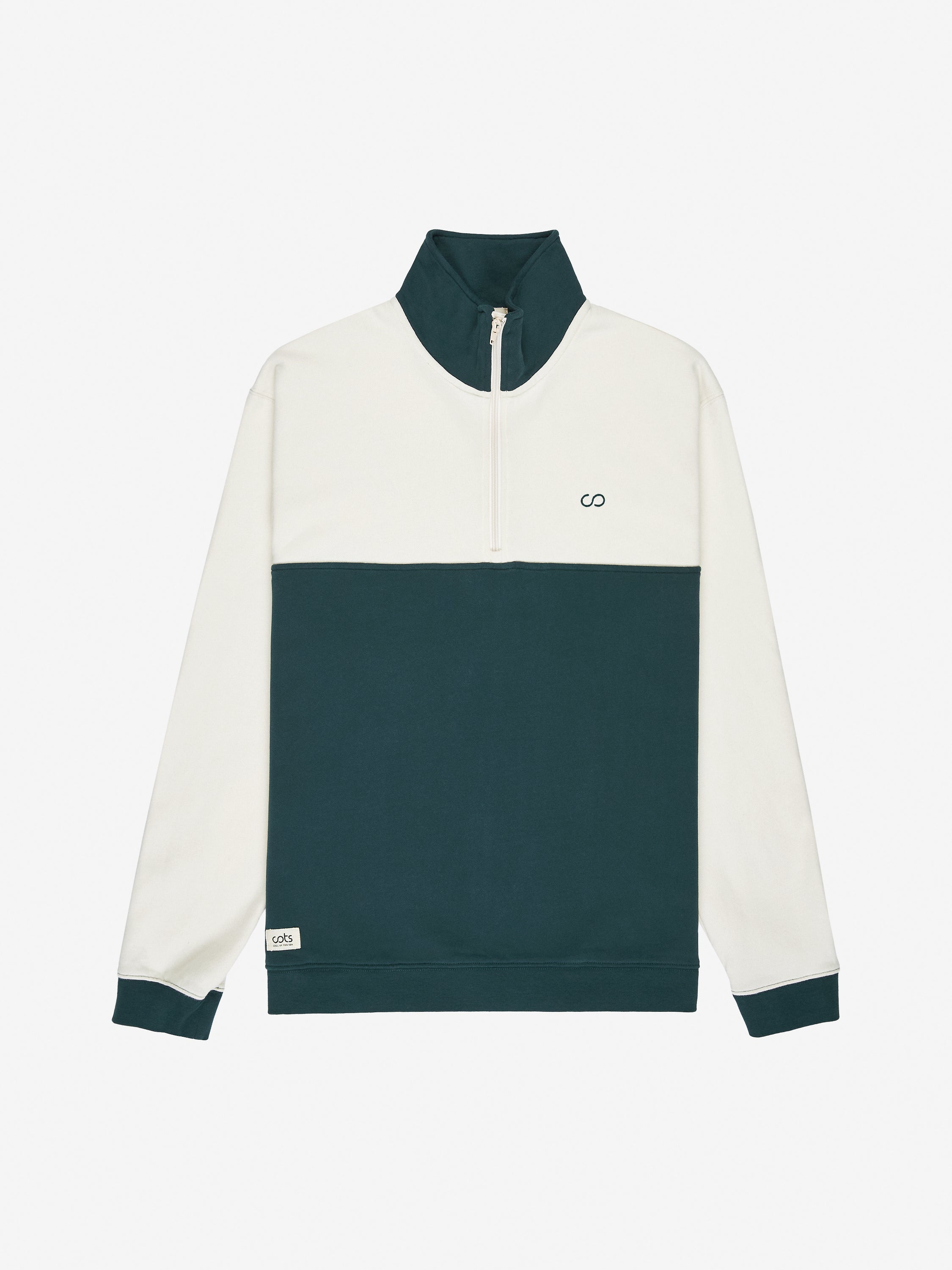 COTS Quarter-zip beige / forêt