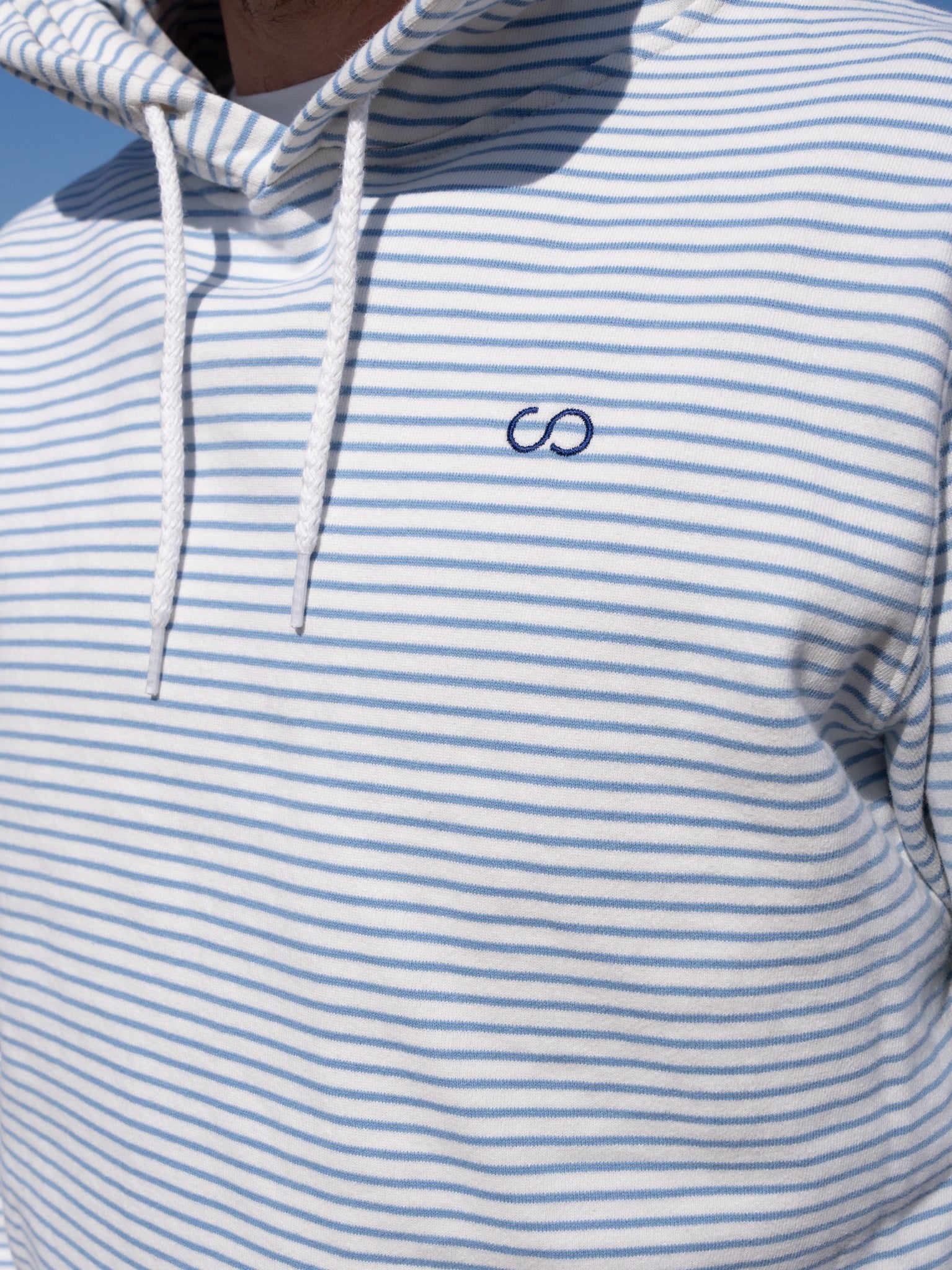 Hoodie RAYURES Bleu