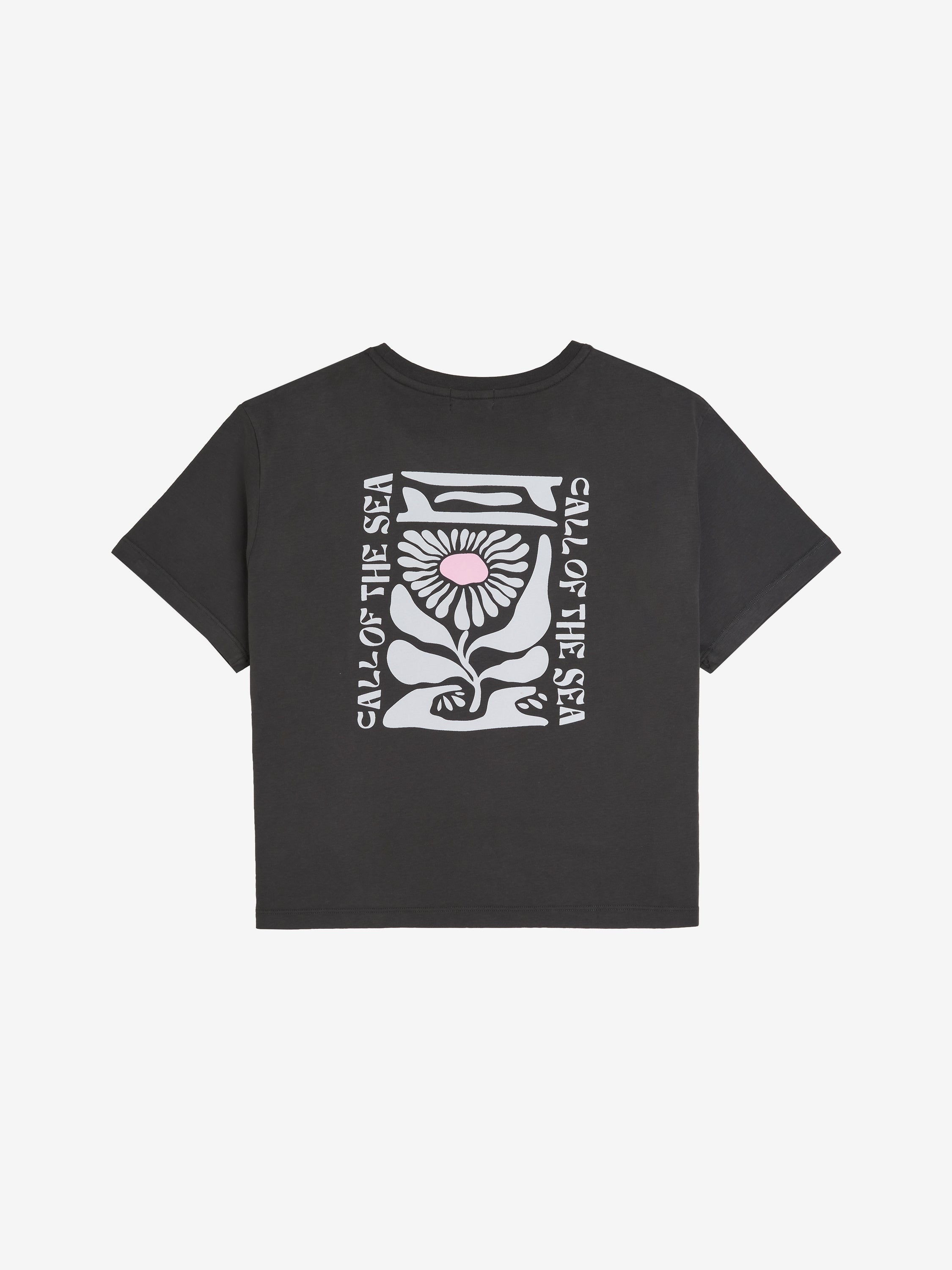 FLOWER T-shirt anthracite femme