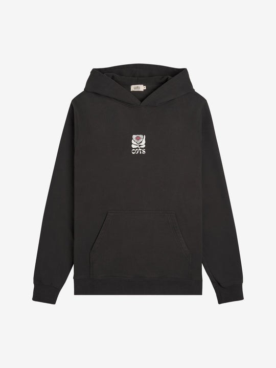 FLOWER Hoodie anthracite