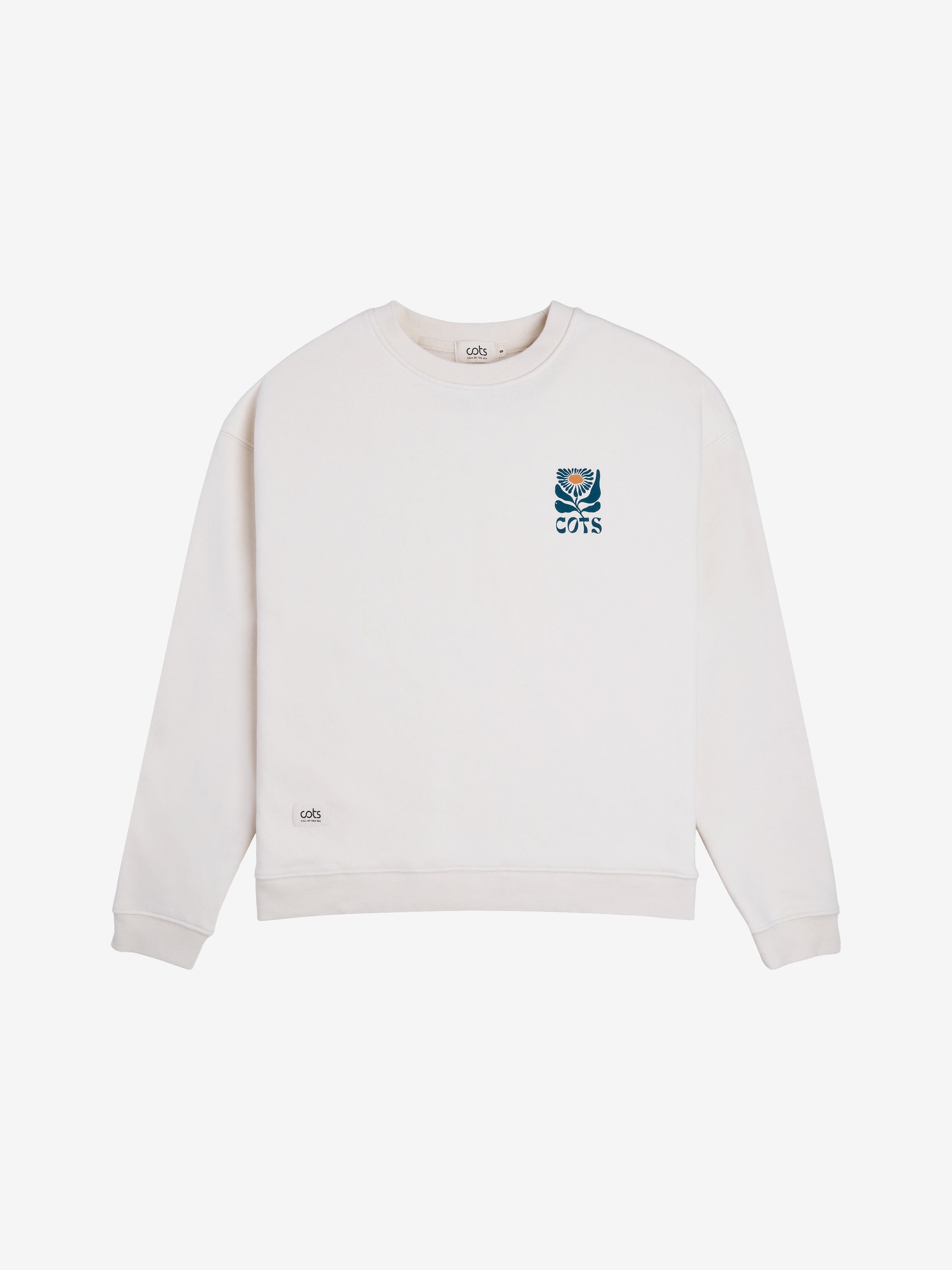 FLOWER Sweat raglan beige femme