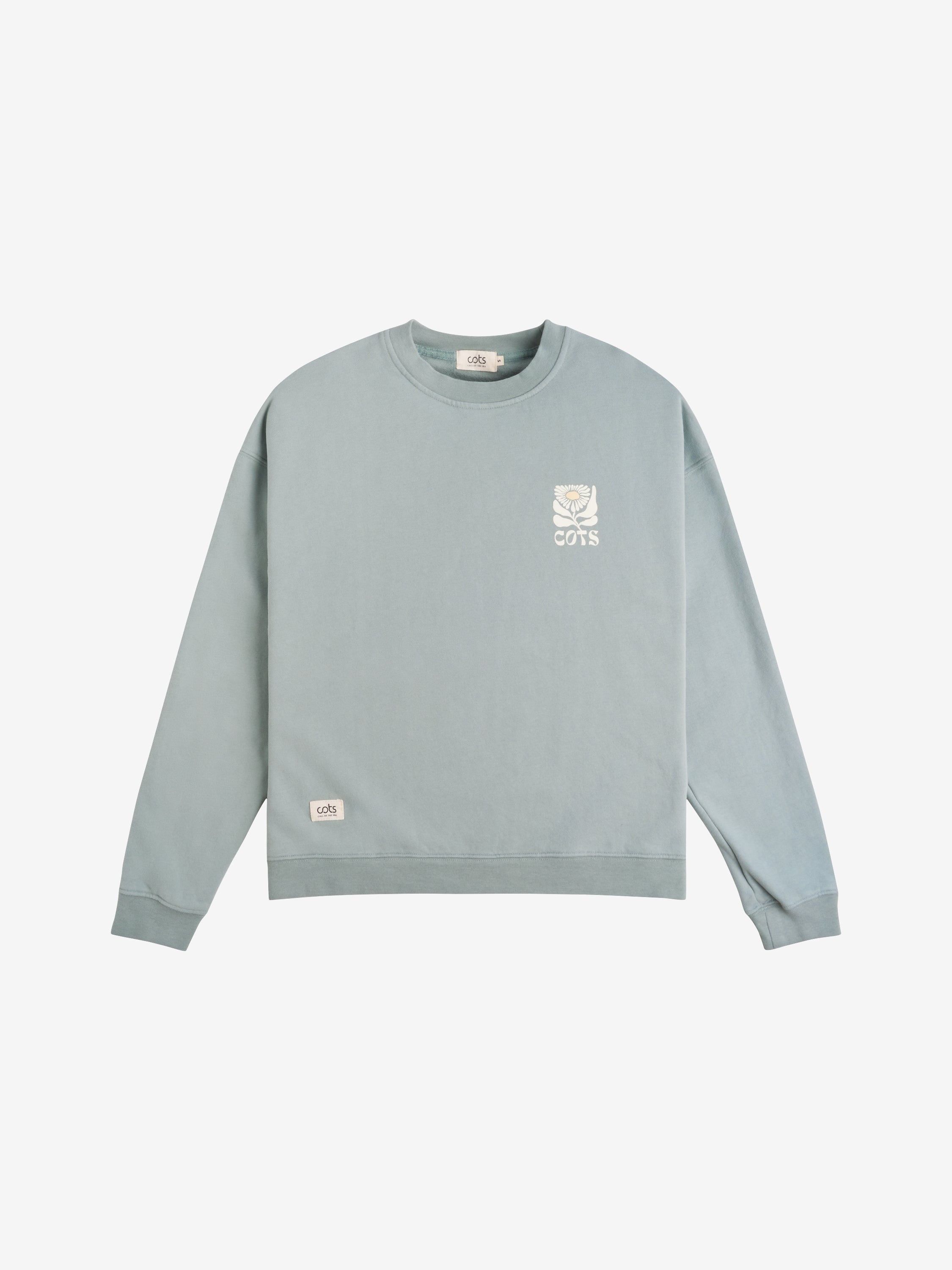 FLOWER Sweat raglan steel blue femme