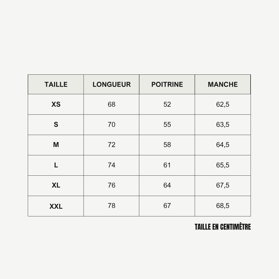 Guide des tailles