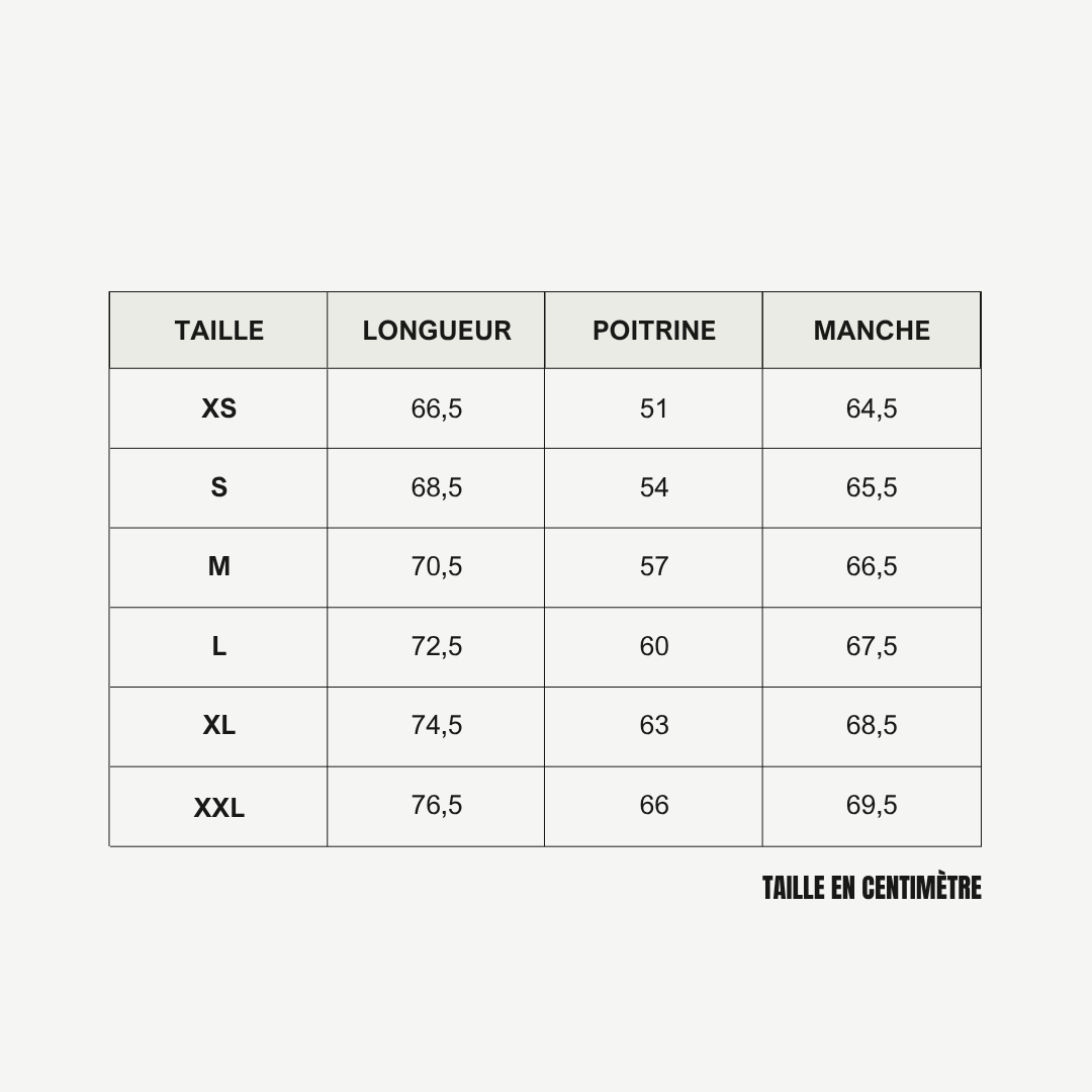 Guide des tailles