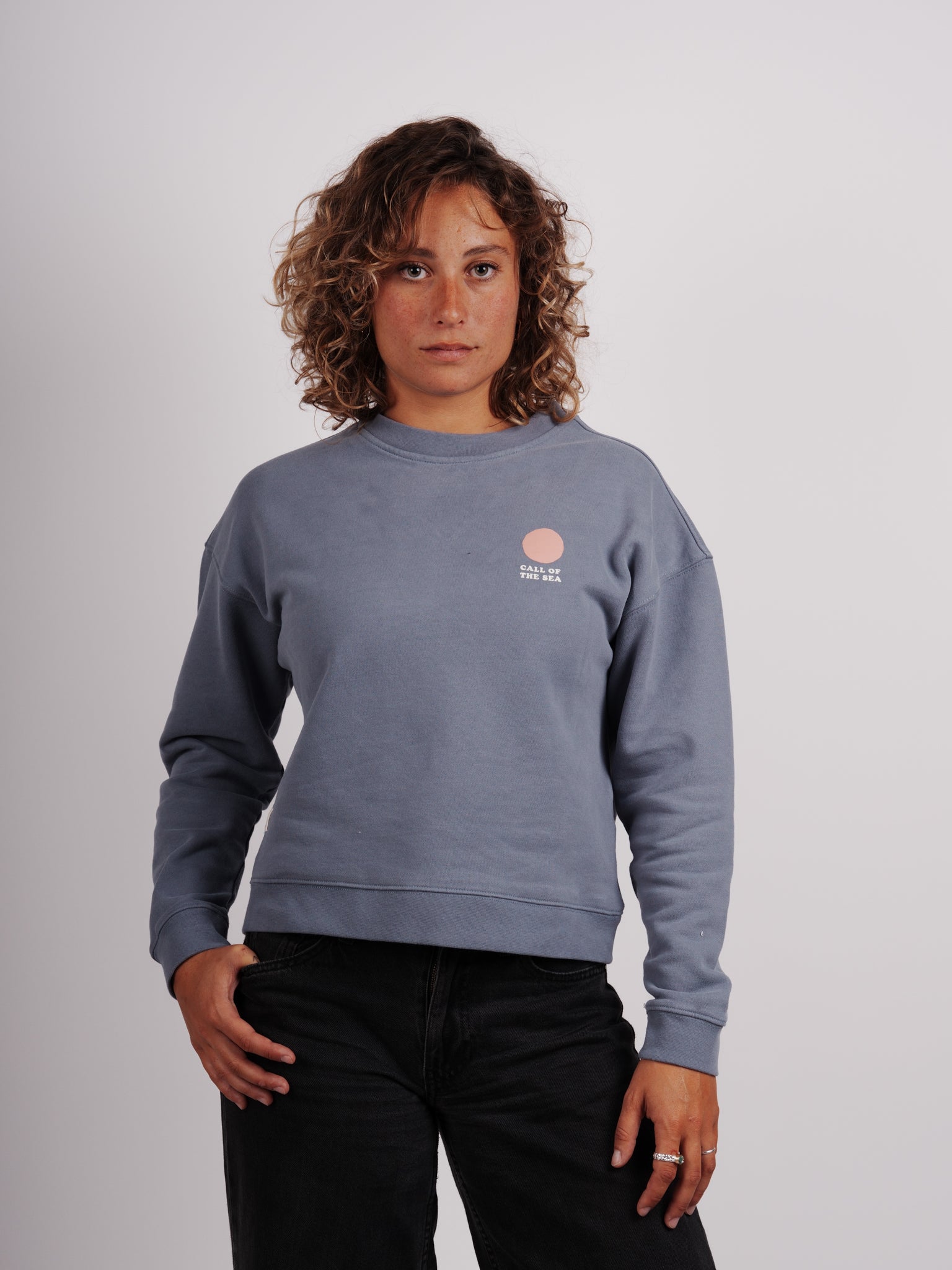 HORIZON Sweat raglan iron blue femme