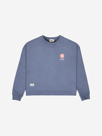 HORIZON Sweat raglan iron blue femme