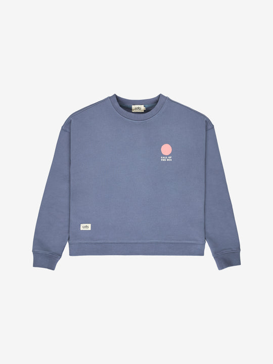 HORIZON Sweat raglan iron blue femme