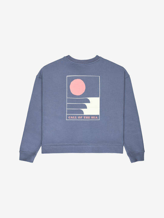 HORIZON Sweat raglan iron blue femme