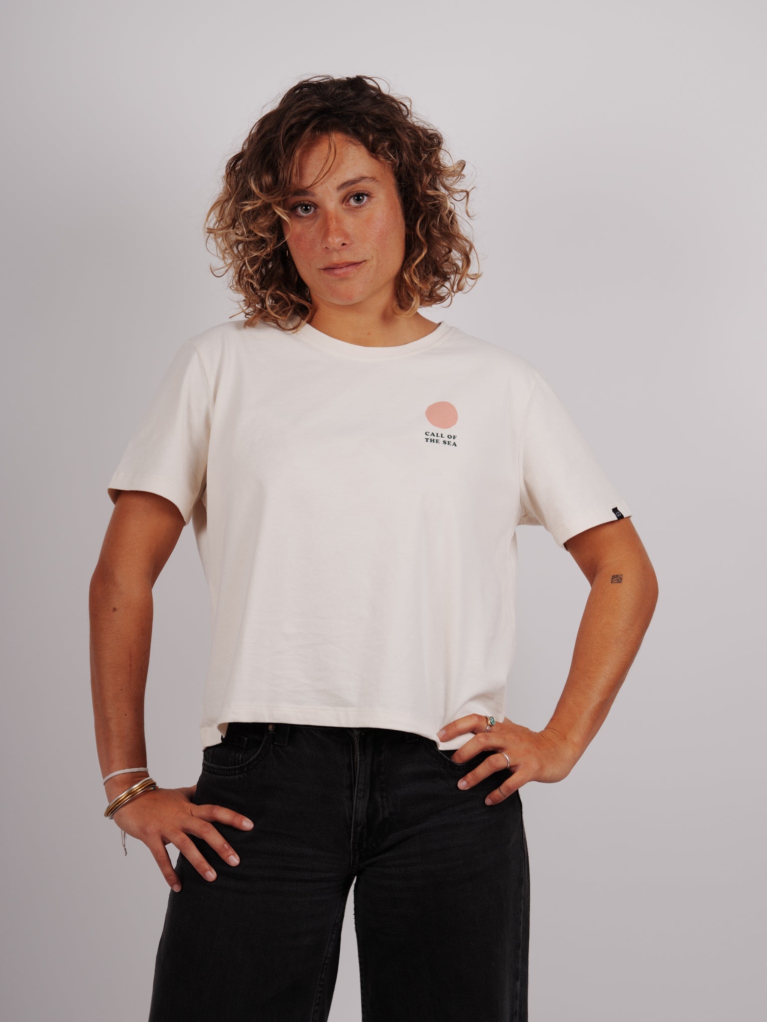 HORIZON T-shirt beige femme