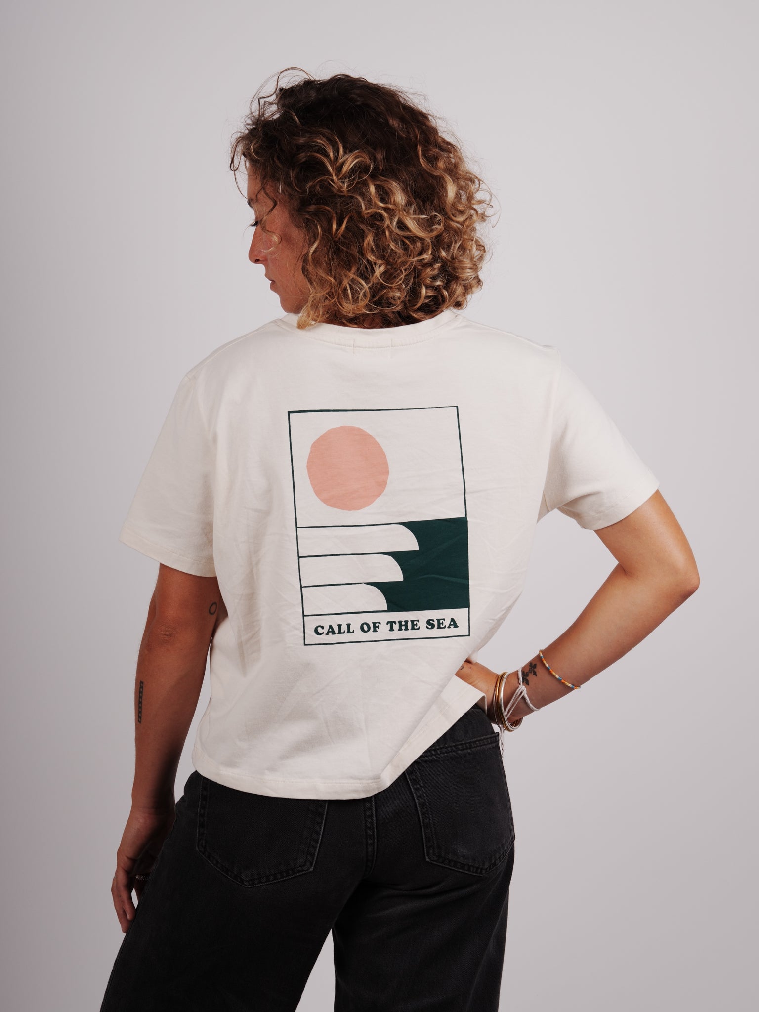 HORIZON T-shirt beige femme