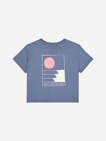 HORIZON T-shirt iron blue femme