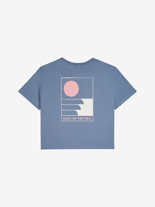 HORIZON T-shirt iron blue femme