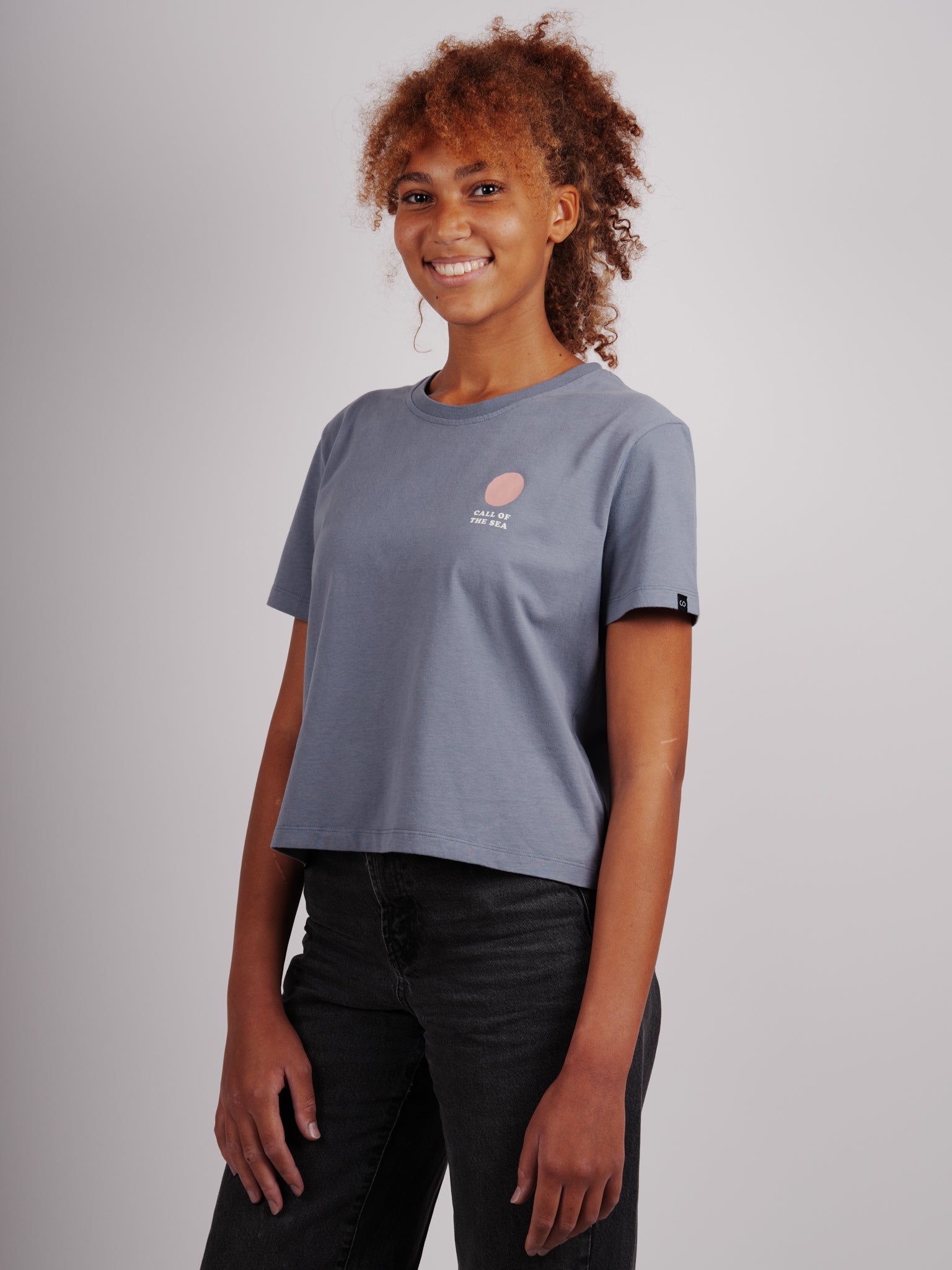 HORIZON T-shirt iron blue femme