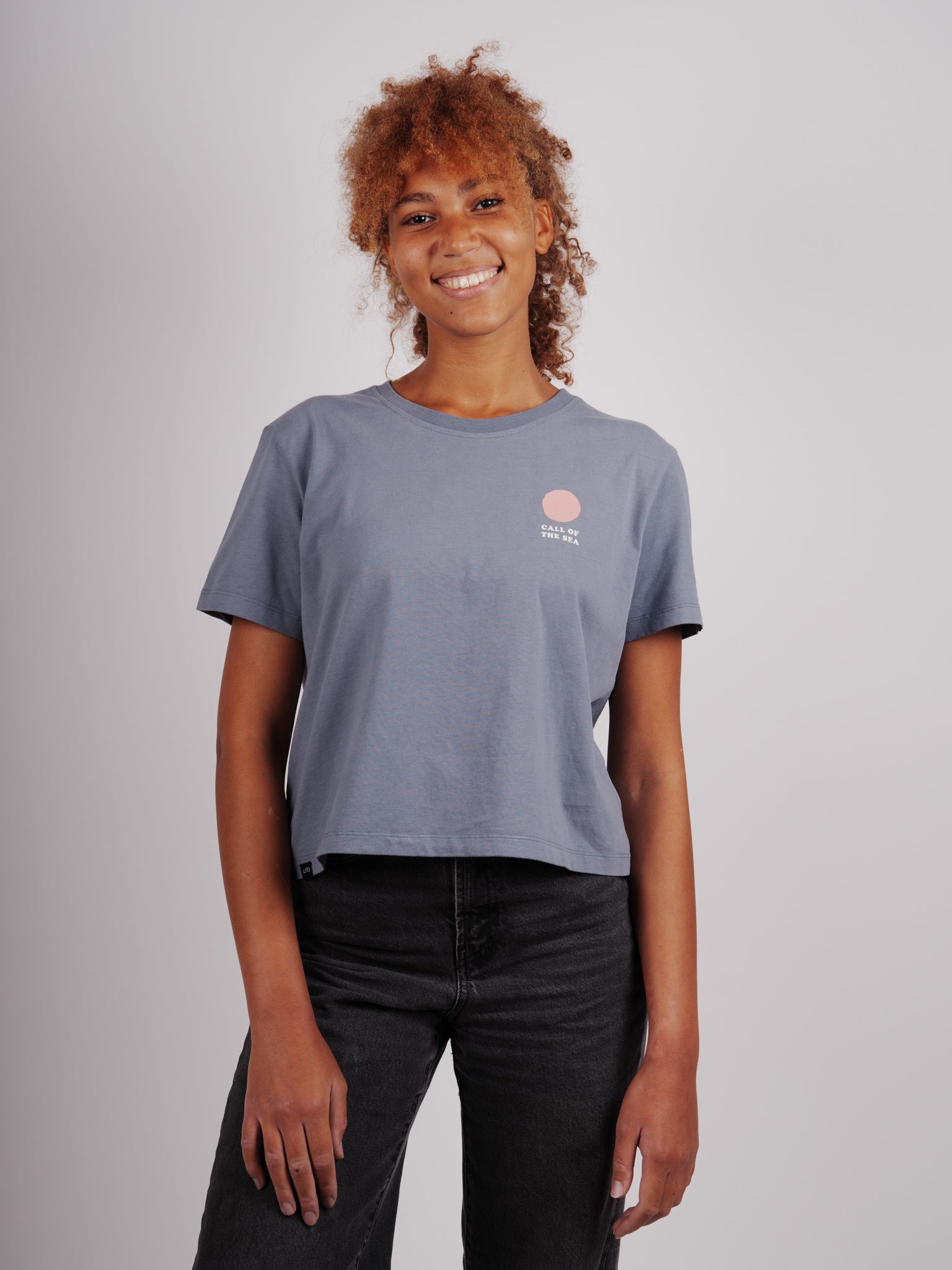 HORIZON T-shirt iron blue femme