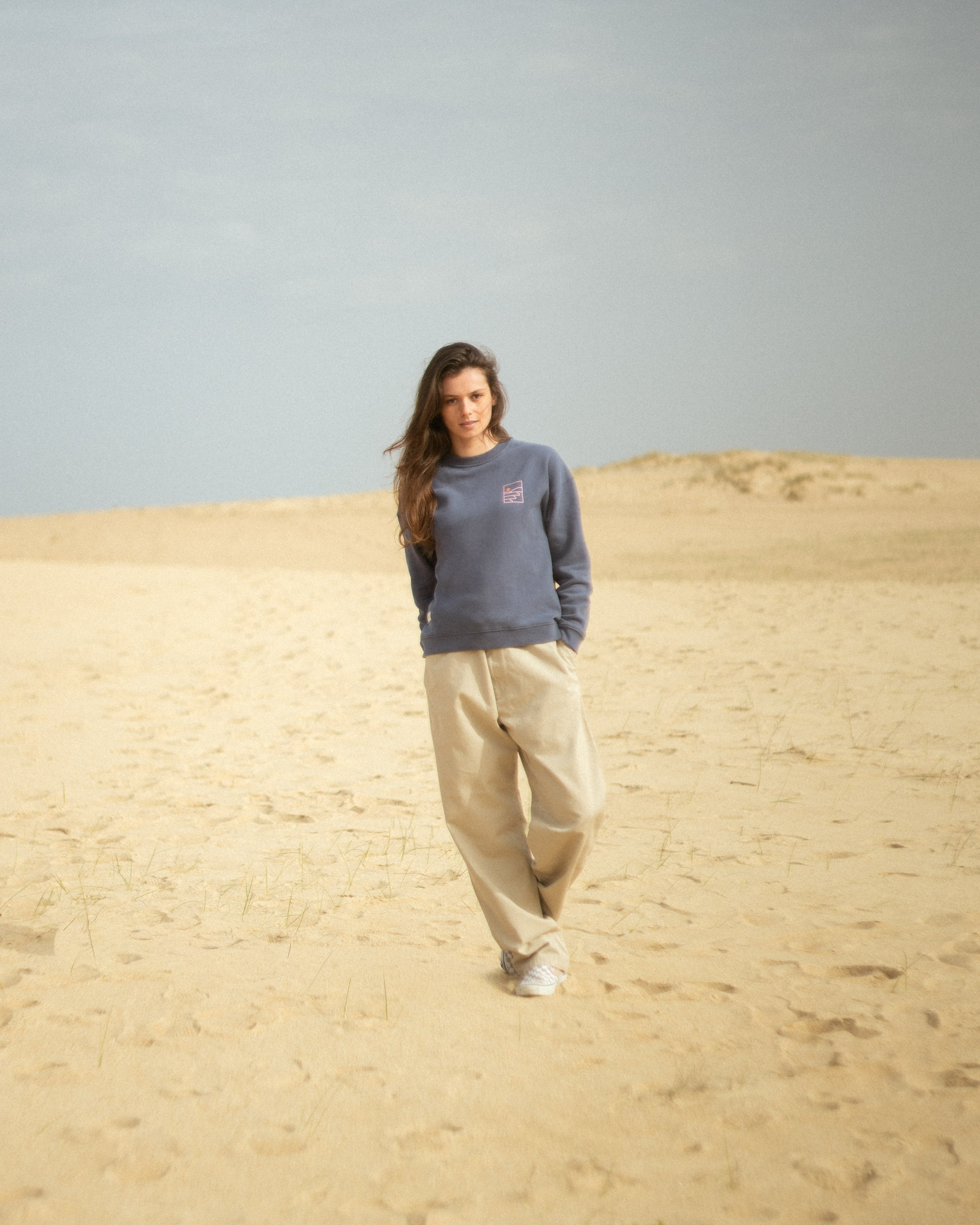 BAY Sweat raglan blue femme