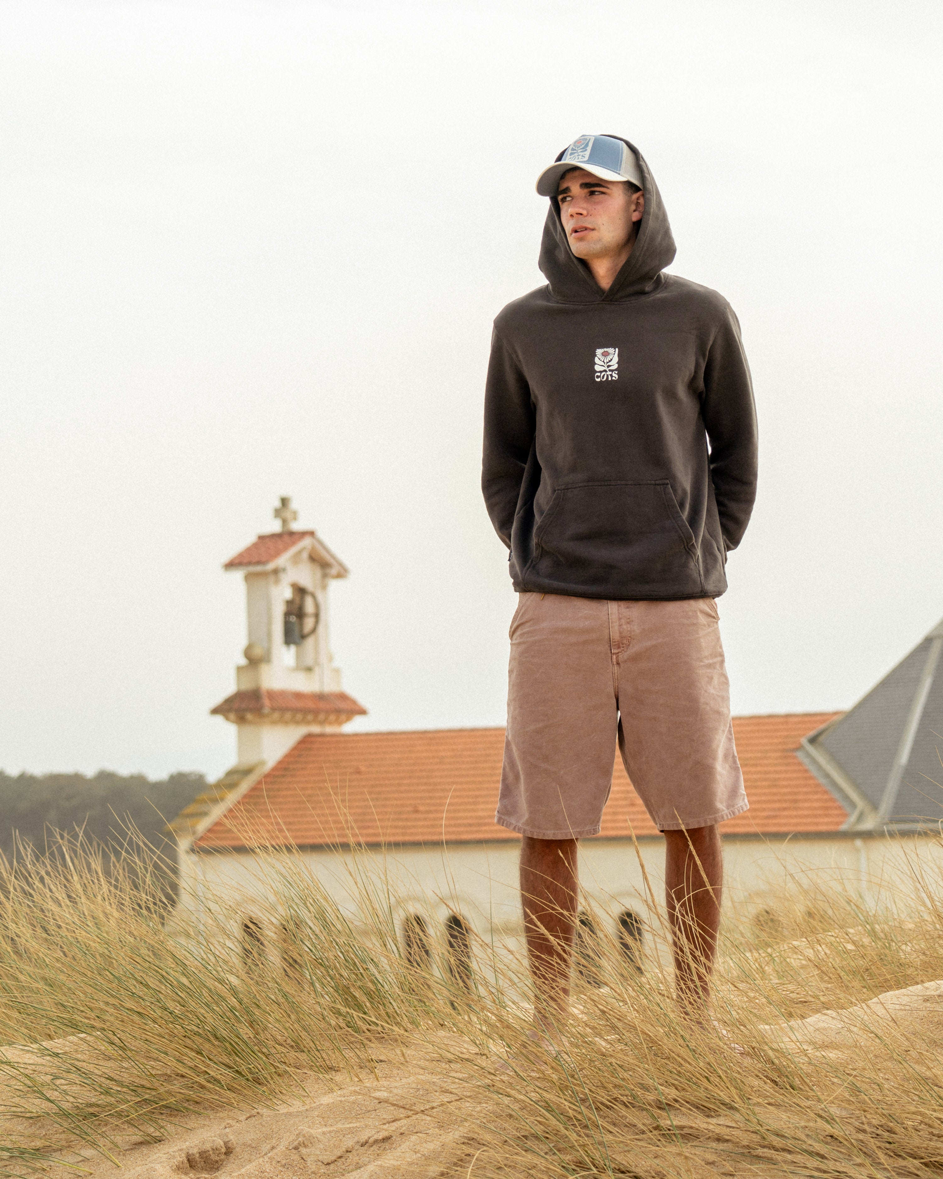 FLOWER Hoodie anthracite