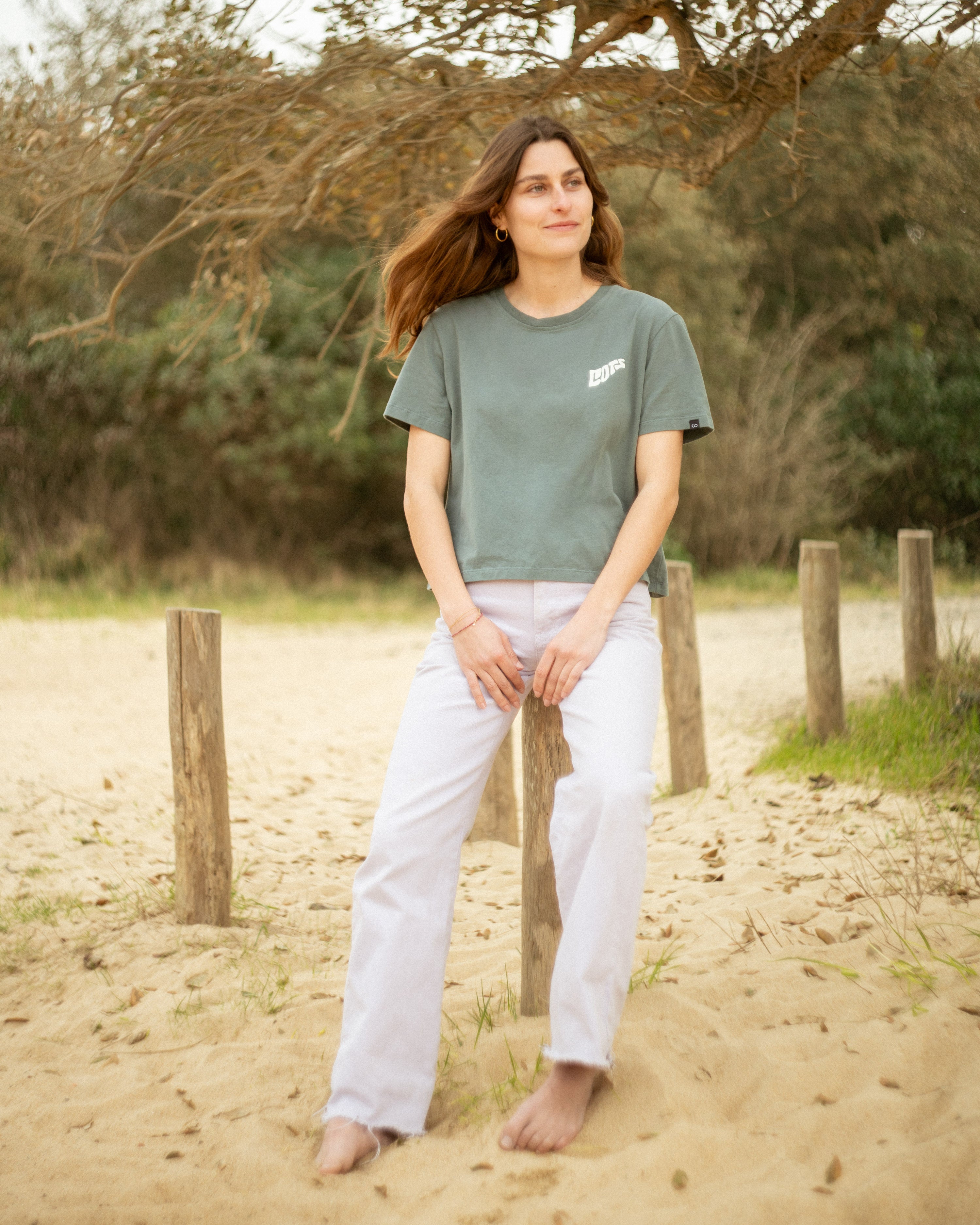 ORGANIC T-shirt vert femme