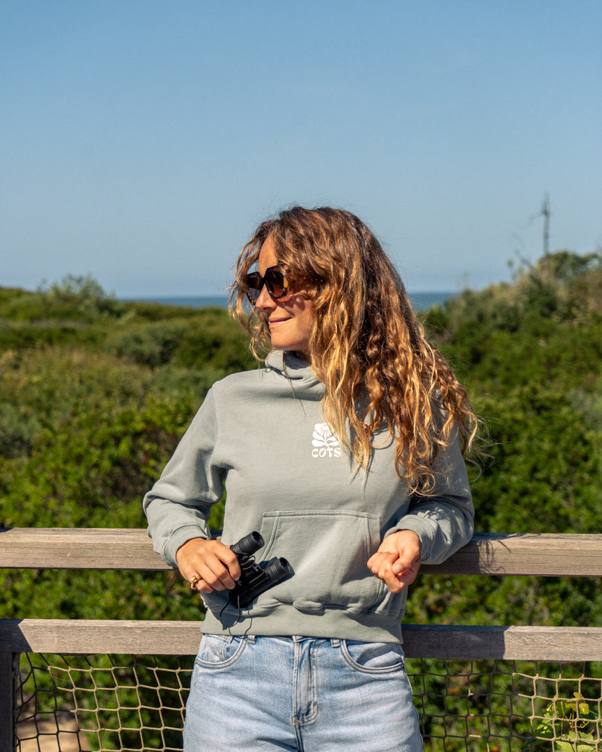 FLOWER Hoodie steel blue femme
