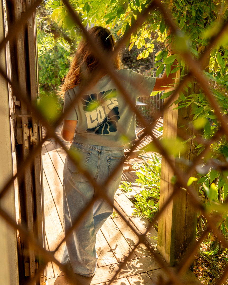 ORGANIC T-shirt steel blue femme