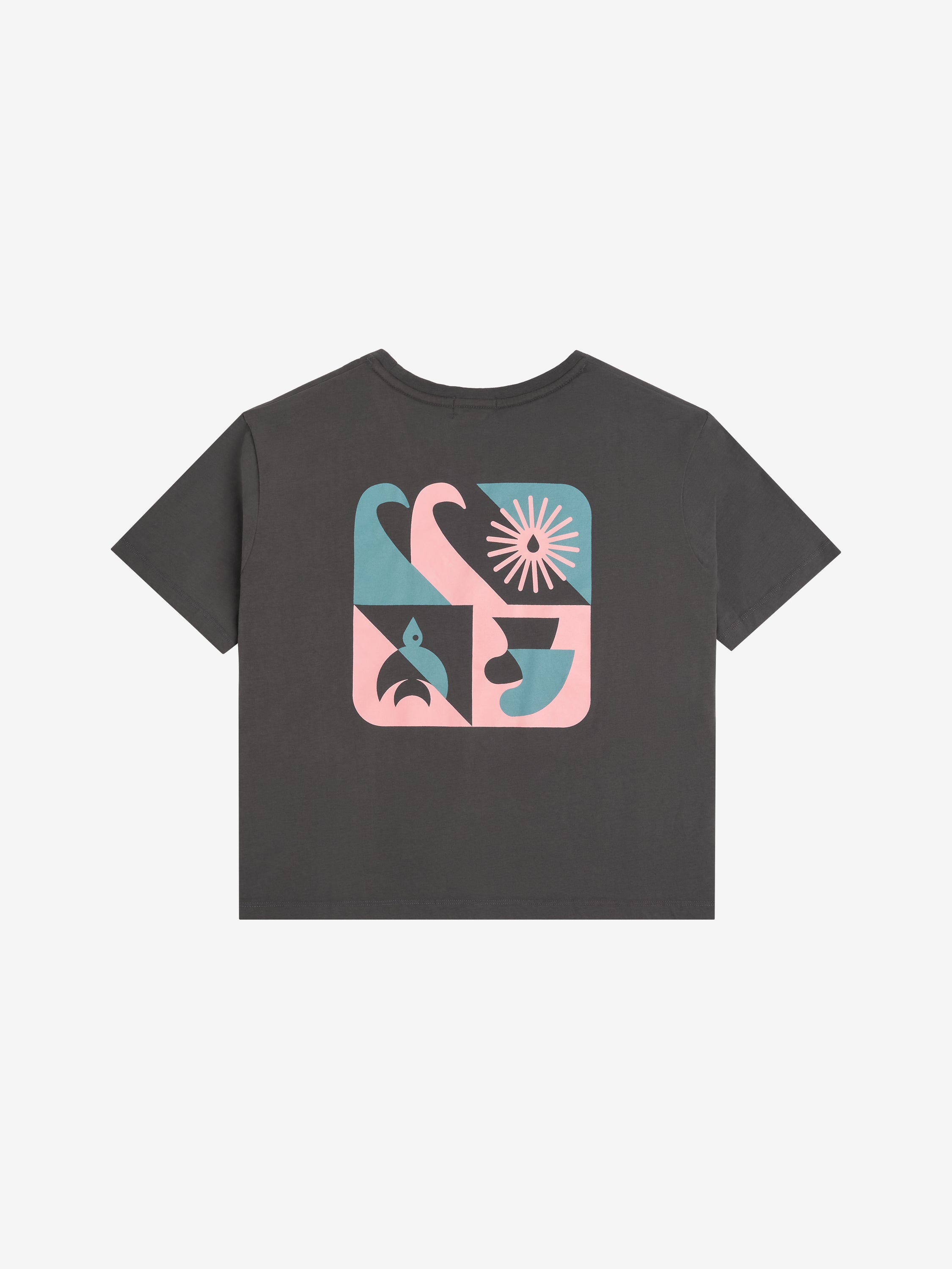 MOSAIQUE T-shirt anthracite femme