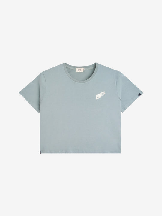 ORGANIC T-shirt steel blue femme