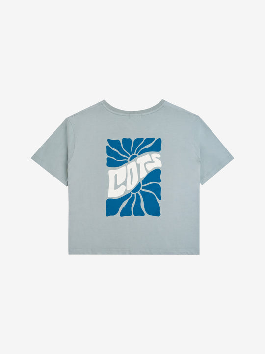 ORGANIC T-shirt steel blue femme