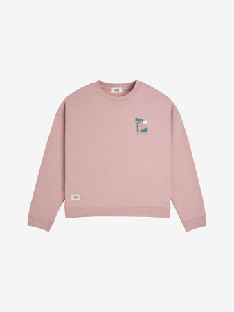 PAYSAGES Sweat raglan rose femme