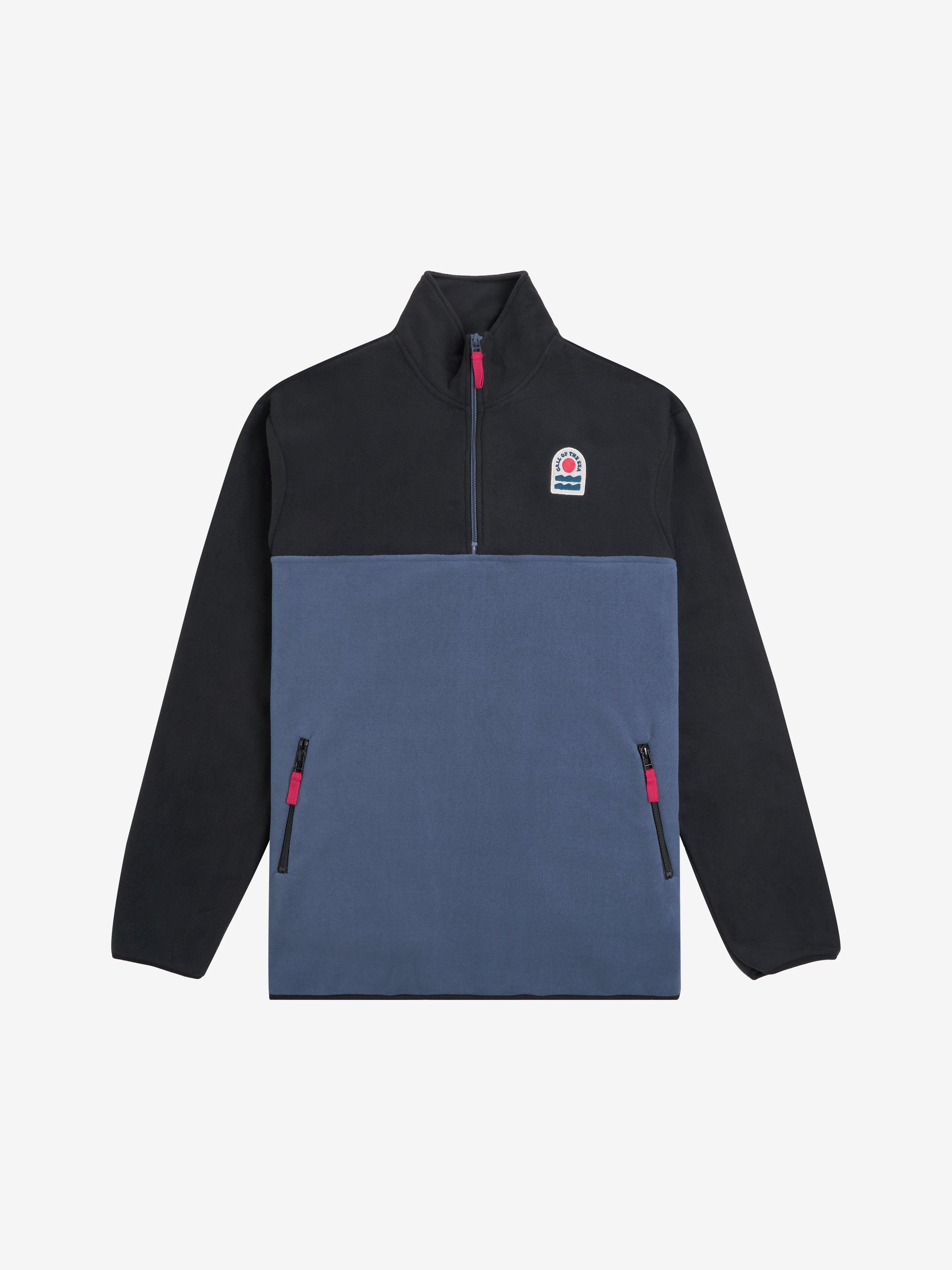 POLAIRE Sweat zip noir medium blue