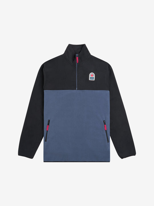 POLAIRE Sweat zip noir medium blue