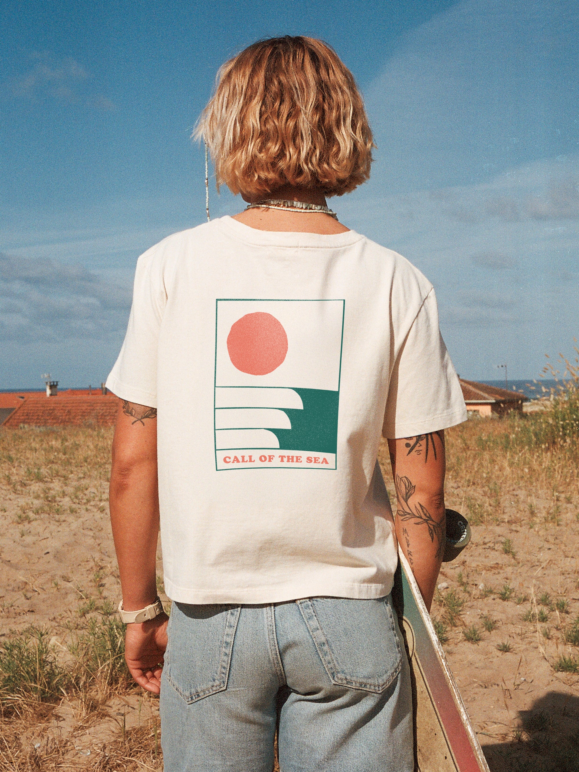 HORIZON T-shirt beige femme